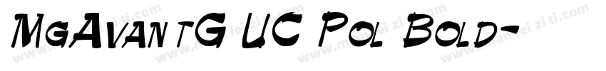 MgAvantG UC Pol Bold字体转换